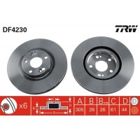 DF4230 TRW Гальмівний диск