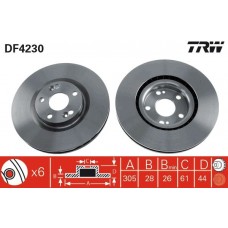 DF4230 TRW Гальмівний диск