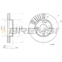 CD7104V BREMSI Гальмівний диск