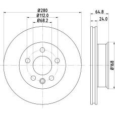 8DD 355 127-061 HELLA Гальмівний диск
