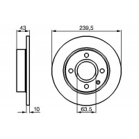 0 986 478 501 BOSCH Гальмівний диск