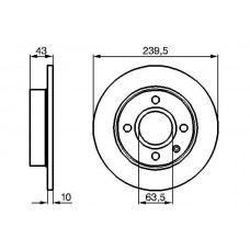 0 986 478 501 BOSCH Гальмівний диск