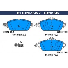 B1.G120-1345.2 GALFER Комплект гальмівних колодок дисковий гальм