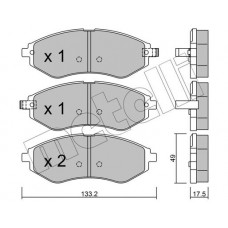 22-0508-1 METELLI Комплект гальмівних колодок дисковий гальм