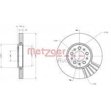 6110049 METZGER Гальмівний диск