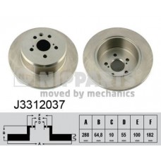 J3312037 NIPPARTS Гальмівний диск