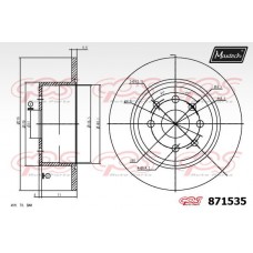 871535 MAXTECH Гальмівний диск