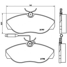 P 23 068 BREMBO Комплект гальмівних колодок дисковий гальм