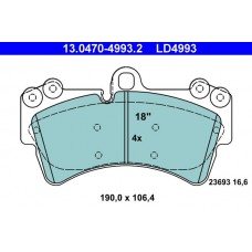 13.0470-4993.2 ATE Комплект гальмівних колодок дисковий гальм