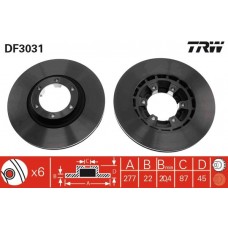 DF3031 TRW Гальмівний диск