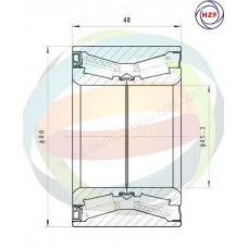 70-290058 MULTIPARTS Комплект підшипника ступиці колеса