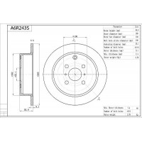 A6R243S AISIN Гальмівний диск