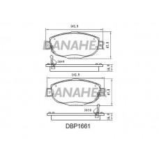 DBP1661 DANAHER Комплект гальмівних колодок дисковий гальм