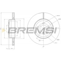 CD8037V BREMSI Гальмівний диск