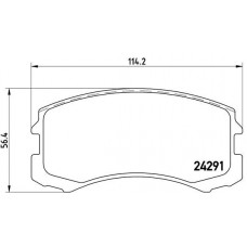 P 54 041 BREMBO Комплект гальмівних колодок дисковий гальм