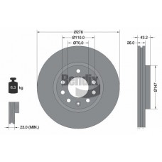 BDS1938 BENDIX Braking Гальмівний диск