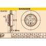 BAR22209 BARUM Гальмівний диск