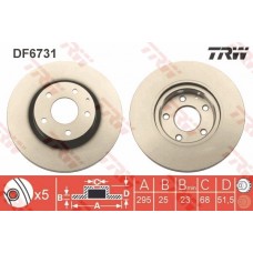 DF6731 TRW Гальмівний диск