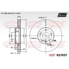 827037 MAXTECH Гальмівний диск