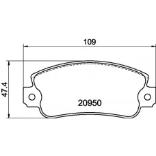MDB2526 MINTEX Комплект гальмівних колодок дисковий гальм