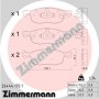 26444.170.1 ZIMMERMANN Комплект гальмівних колодок дисковий гальм