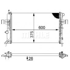 CR 227 000S MAHLE Радіатор охолодження двигуна