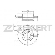 BS-5872 ZEKKERT Гальмівний диск