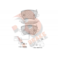 RB1857-203 R BRAKE Комплект гальмівних колодок дисковий гальм