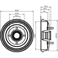 MBD045 MINTEX Гальмівний барабан