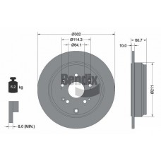 BDS1377 BENDIX Braking Гальмівний диск