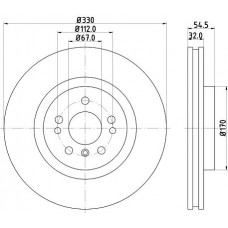 8DD 355 126-301 HELLA Гальмівний диск