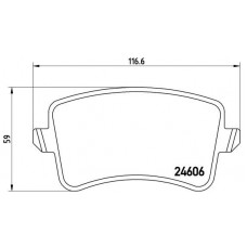 P 85 099 BREMBO Комплект гальмівних колодок дисковий гальм