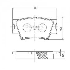 J3612035 NIPPARTS Комплект гальмівних колодок дисковий гальм