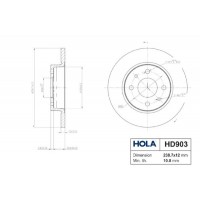 HD903 HOLA Гальмівний диск