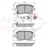 ADB11313 COMLINE Комплект гальмівних колодок дисковий гальм