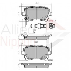 ADB11313 COMLINE Комплект гальмівних колодок дисковий гальм