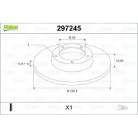 297245 VALEO Гальмівний диск