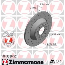 100.3320.52 ZIMMERMANN Гальмівний диск
