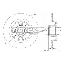 TX 71-811 TOMEX Brakes Гальмівний диск