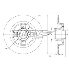 TX 71-811 TOMEX Brakes Гальмівний диск