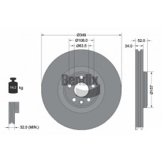 BDS1586HC BENDIX Braking Гальмівний диск