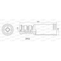 DCK5102.02 OPEN PARTS Пилозахисний комплект амортизатор