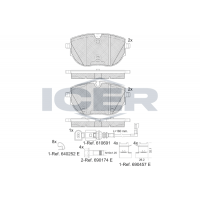 142399 ICER Комплект гальмівних колодок дисковий гальм