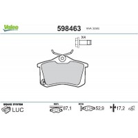 598463 VALEO Комплект гальмівних колодок дисковий гальм