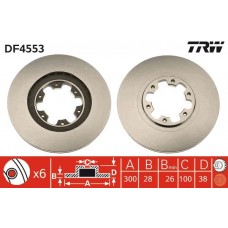 DF4553 TRW Гальмівний диск