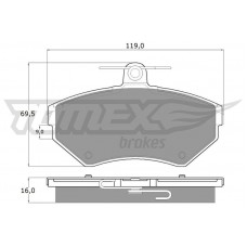 TX 13-94 TOMEX Brakes Комплект гальмівних колодок дисковий гальм
