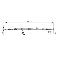 1 987 482 297 BOSCH Тросик, cтояночный тормоз