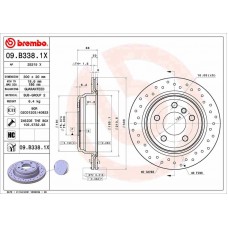 09.B338.1X BREMBO Гальмівний диск