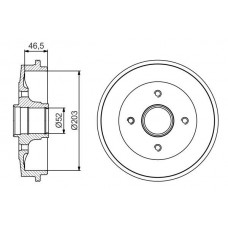0 986 477 184 BOSCH Гальмівний барабан
