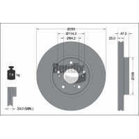 BDS2312 BENDIX Braking Гальмівний диск